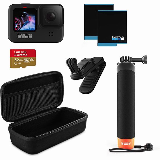  历史新低！GoPro HERO9 Black 5K超高清 运动相机套装7.2折 429.99加元包邮！含2个电池、SD卡等！比黑五便宜30加元！