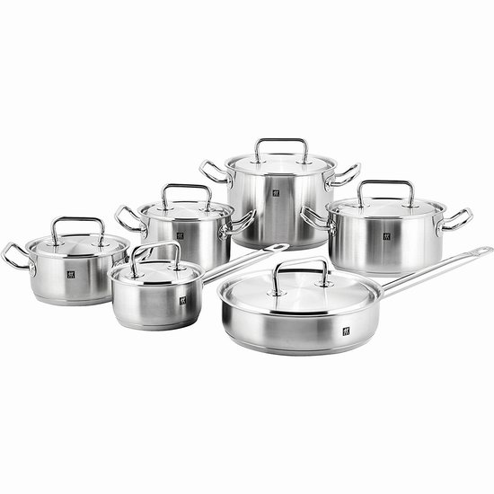 Zwilling 双立人 Twin Classic 不锈钢锅具12件套3折 239.99加元（官网黑五促销价 329.99加元）