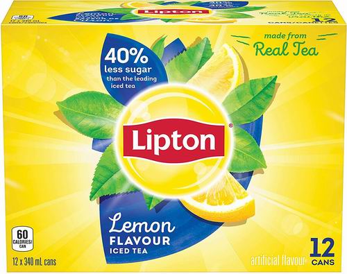  补货！Lipton 柠檬冰茶 340毫升×12 罐装 3.79加元（原价 6.47加元）