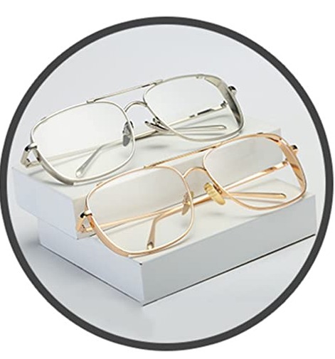  kachawoo 方形金框眼镜 男女均可 14.99加元（原价 19.99加元），2款可选！