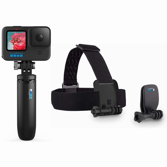  历史新低！GoPro HERO10 5.3K 60fps录制 Vlog神器 运动相机+手柄+头戴超值装 549.99加元包邮！另有双电池套装同价！