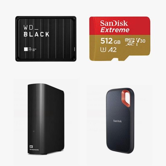  节礼周头条：精选 SanDisk 闪迪、WD 西数 移动硬盘、游戏硬盘、储存卡、U盘5.5折起！