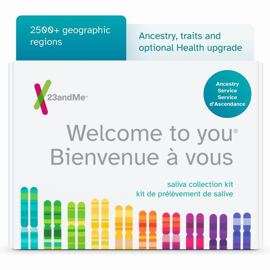  23andMe Ancestry + Traits 祖源+个人特征 基因检测7.3折 109加元包邮！