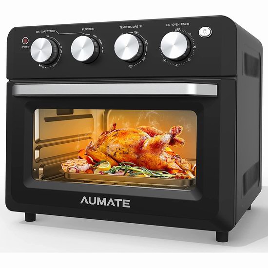  历史新低！AUMATE 19夸脱大容量 空气炸锅 烤箱5.3折 100加元包邮！