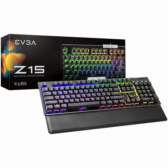  历史新低！EVGA Z15 RGB背光 Kailh 速度银轴 机械游戏键盘3.5折 59.99加元包邮！