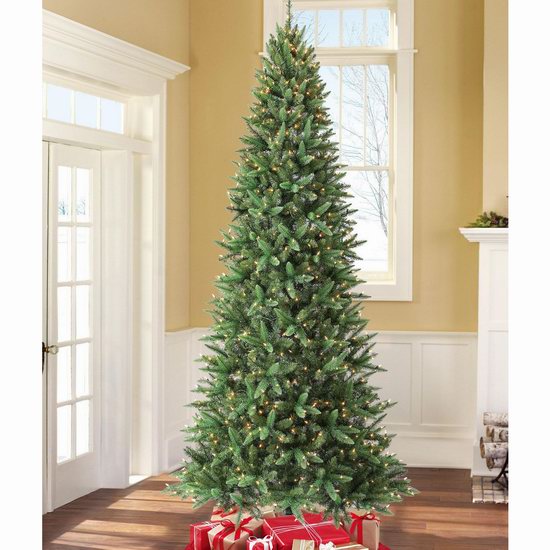  白菜价！Holiday Time 7-12英尺 预装彩灯 仿真圣诞树2.5折清仓，低至65加元+包邮！