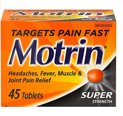  非处方Motrin 布洛芬强效止痛药 45片 7.57加元（原价 10.29加元），缓解经痛、背痛、头痛、关节痛、 牙痛、肌肉痛等