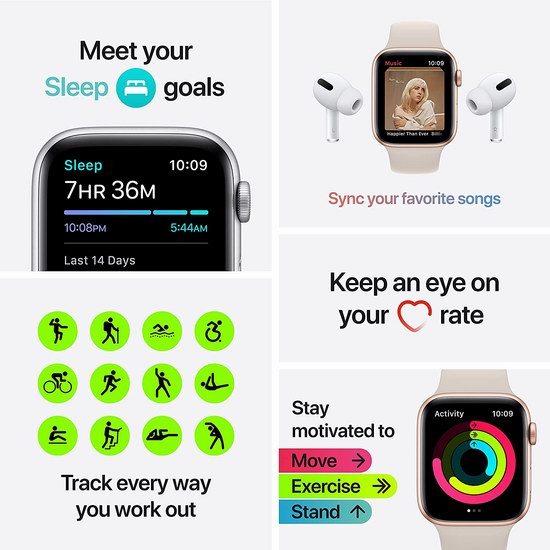 Apple Watch SE 苹果智能手表（GPS + Cellular 44mm）6折282.29加元包