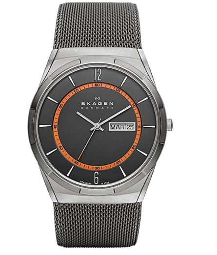  Skagen 诗格恩 男士钛金属手表 4.7折 63.75加元（原价 136.56加元）+包邮！