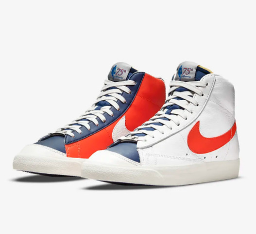  NBA x Nike Blazer Mid 75 周年款 男士运动鞋 135加元，2色可选！