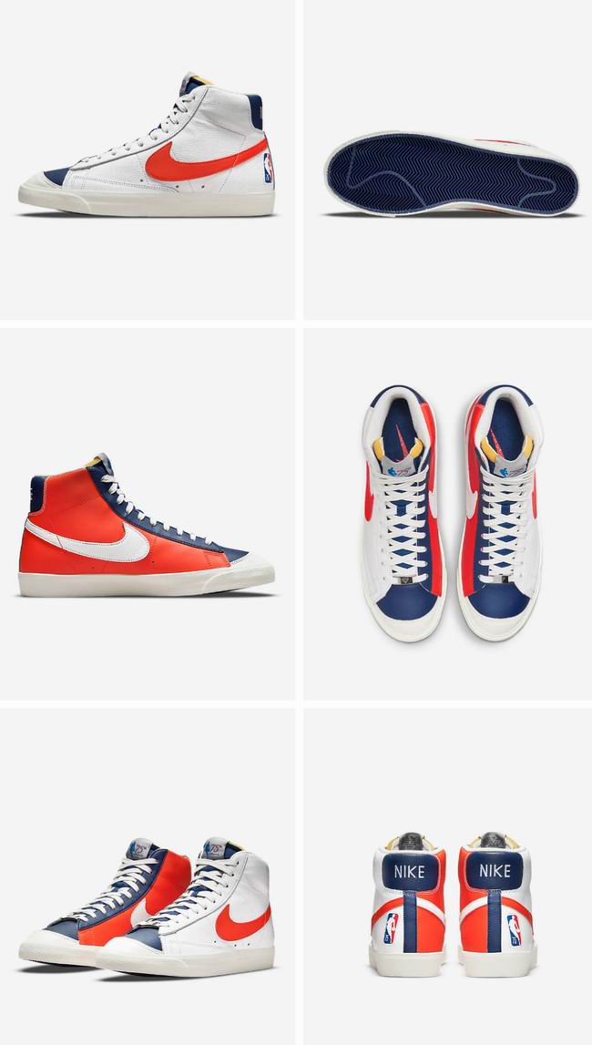 NBA x Nike Blazer Mid 75 周年款 男士运动鞋 135加元，2色可选！