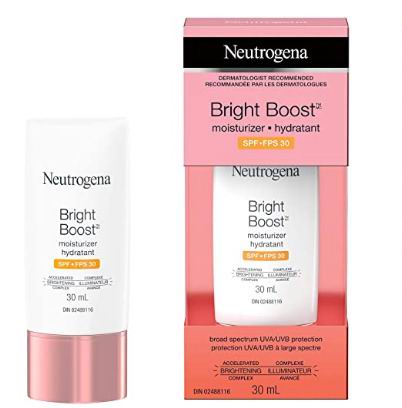  Neutrogena Bright Boost 美白保湿霜  Spf 30  30毫升 14加元（原价 27.97加元）