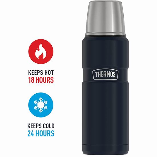  Thermos 膳魔师 King系列 16盎司 不锈钢保温杯6.6折 24.6加元！