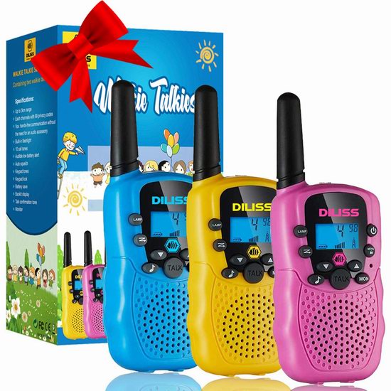  DILISS 5公里 儿童远距离无线手台对讲机3件套6.5折 27.94加元包邮！