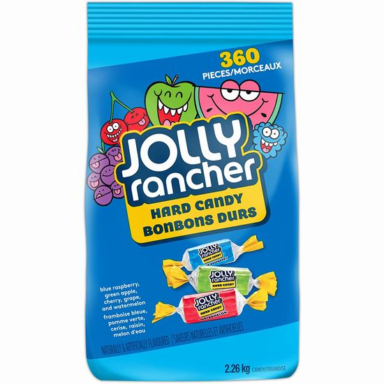  金盒头条：Jolly Rancher 什锦水果硬糖（2.26公斤/360颗）22.2加元！