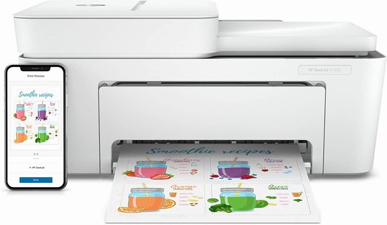 HP 惠普 DeskJet 4155e 多功能一体无线彩色喷墨打印机4.4折 74.99加元！送3个月墨盒！