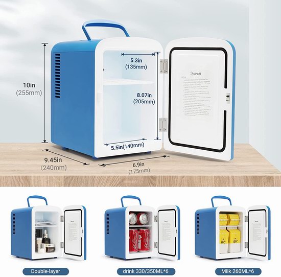 郊游必备！AstroAI 4升 制冷/加热二合一 高颜值迷你复古冰箱6.4折 57.79加元包邮！6色可选！