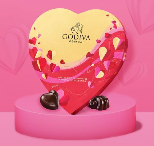  Godiva歌帝梵情人节心形巧克力礼盒 第二件5折