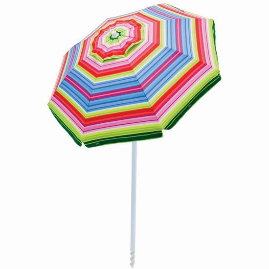  超级白菜！历史新低！Rio Beach 6英尺 可倾斜 便携式太阳伞/沙滩遮阳伞2折 15.99加元清仓！