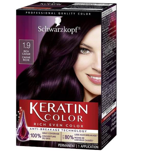  Schwarzkopf Keratin Color 鱼子酱染发膏 9.47加元（原价 13加元），多种颜色可选！
