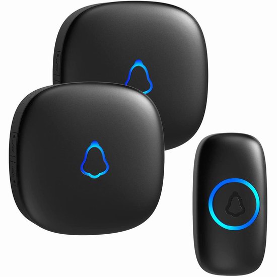  SECRUI 防水无线门铃2+1套装 25.47加元（原价 32.99加元）