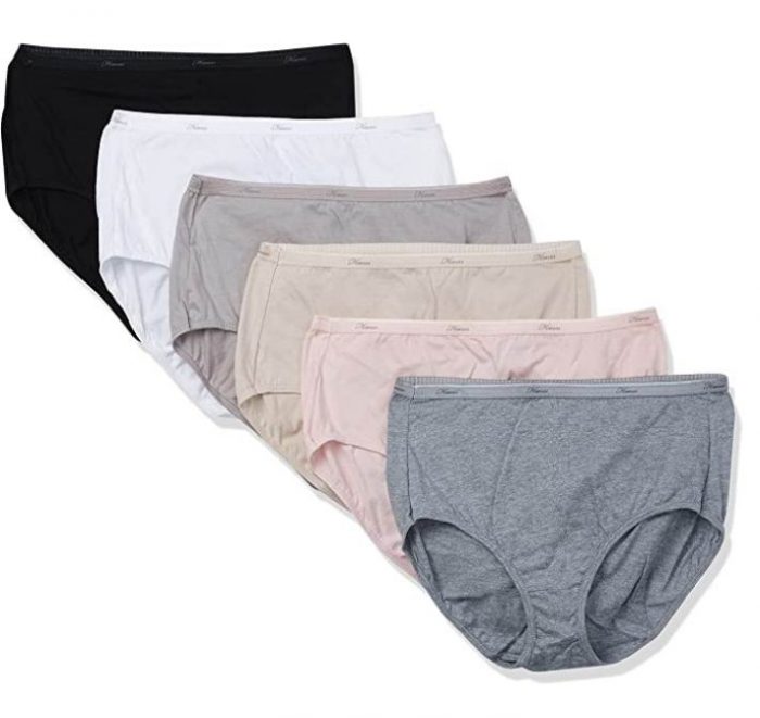 Hanes 女士纯棉内裤 6件套 12.97加元，每条2.16加元