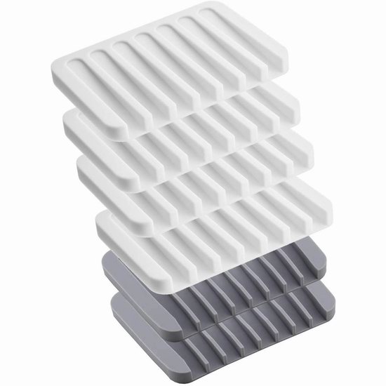  白菜价！历史新低！Comyglog 创意硅胶可沥水肥皂盒6件套3.1折 6.06加元清仓！