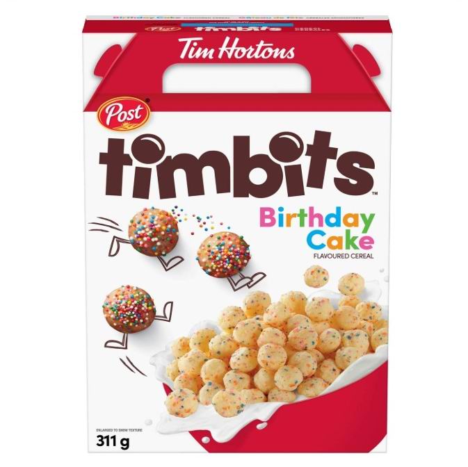  Post Timbits 麦片生日蛋糕 311克 3.16加元（原价 4.49加元）
