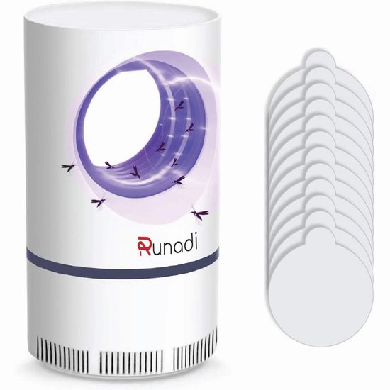  历史新低！RUNADI 灭蚊神器 吸入式USB捕蚊灯3.4折 18.95加元！