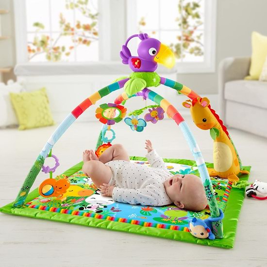  历史新低！Fisher-Price 费雪 Rainforest 热带雨林主题婴幼儿健身游戏垫 55.97加元包邮！