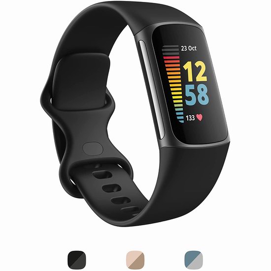  Fitbit Charge 5 健身健康追踪器 血氧心率监测 GPS智能手环6.5折 149.95加元包邮！3色可选！