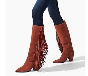  Stuart Weitzman Kenley 流苏靴  4折 470加元（原价 1175加元）+包邮！