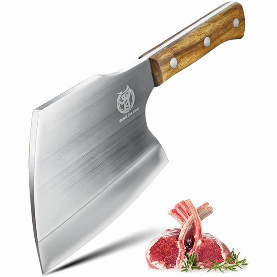  历史新低！ZENG JIA DAO 曾家刀 中式厨师刀 重型斧式切肉剁骨刀4.2折 36.99加元包邮！