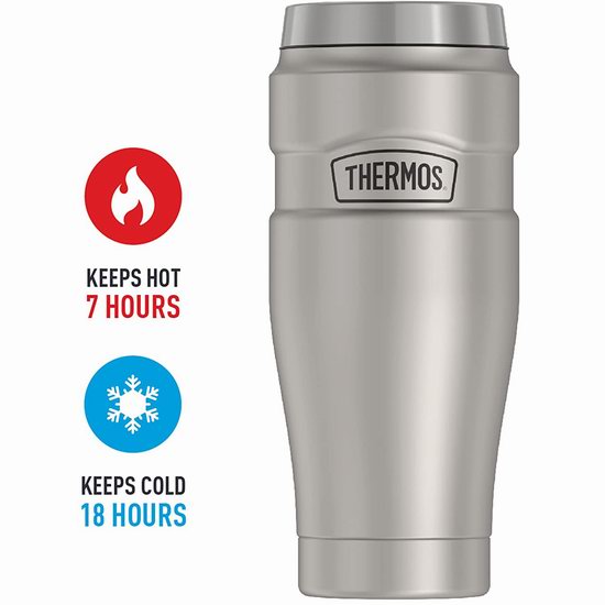  Thermos 膳魔师 King系列 16盎司不锈钢保温杯6.3折 20.88加元！