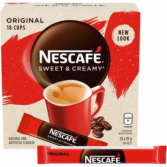  近史低价！Nescafé 雀巢香甜奶油 免煮速溶咖啡（108小袋装） 29.82加元！单杯仅0.27加元！