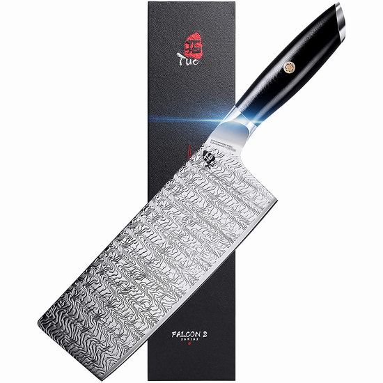  TUO 7英寸 3D波纹 中式厨师刀/菜刀 27.67加元限量特卖并包邮！
