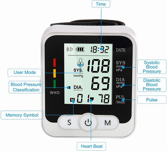 历史新低！UBANTE 数字腕式电子血压计5折 31.49加元包邮！