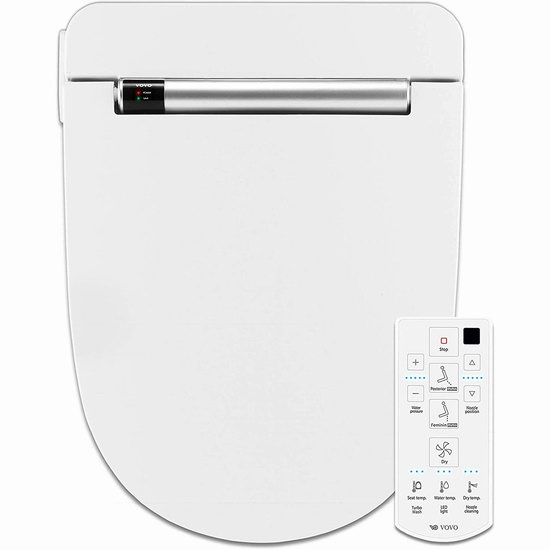  VOVO VB-4000SE 温水冲洗 暖风烘干 遥控版 韩国智能马桶盖7.6折 322.29加元包邮！长型圆形2款可选！