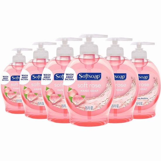  历史新低！Softsoap 玫瑰花香 洗手液（221ml x 6瓶）5.3折 8.94加元！