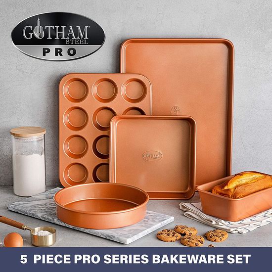  白菜价！历史新低！Gotham 超耐用 钛金陶瓷不粘涂层 烤盘5件套3.3折 29.98加元！