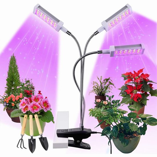  历史新低！semai 3灯头 育苗神器 自动定时 LED植物培育生长灯5折 19.99加元包邮！