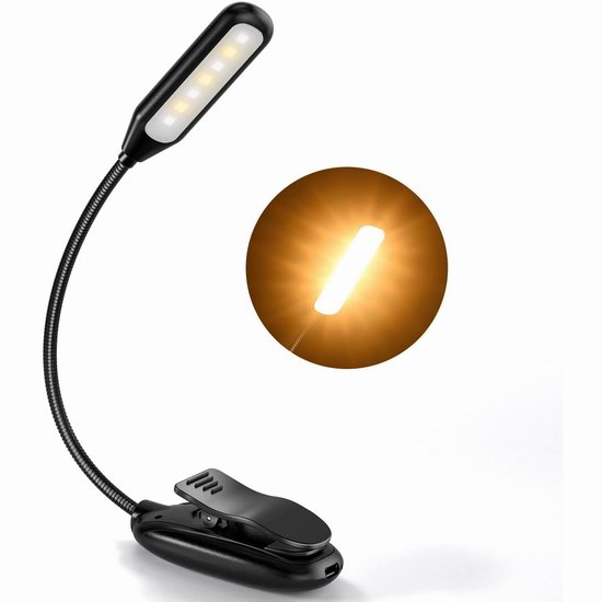  疑似Bug价！Natuvee 7 LED 可充电 夹式LED护眼台灯 8.99加元限量特卖！