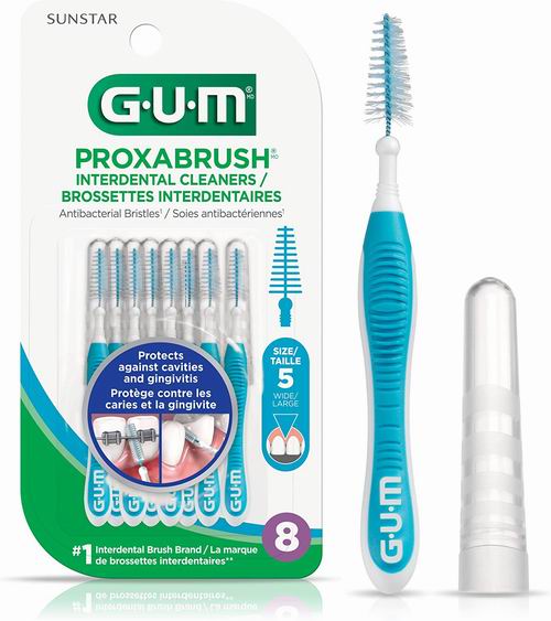  GUM Proxabrush齿尖刷/牙缝刷8个装 3.33加元（原价 5.49加元）