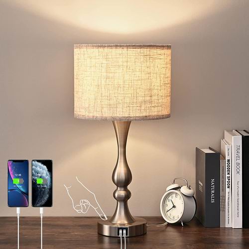  DEWENWILS 触摸可调光 LED台灯/床头灯 带2个USB 50.99加元（原价59.99加元）+包邮！