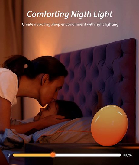 Dreamegg 智能RGB变色 语音控制 LED台灯/床头灯/氛围灯 24.69加元限量特卖并包邮！