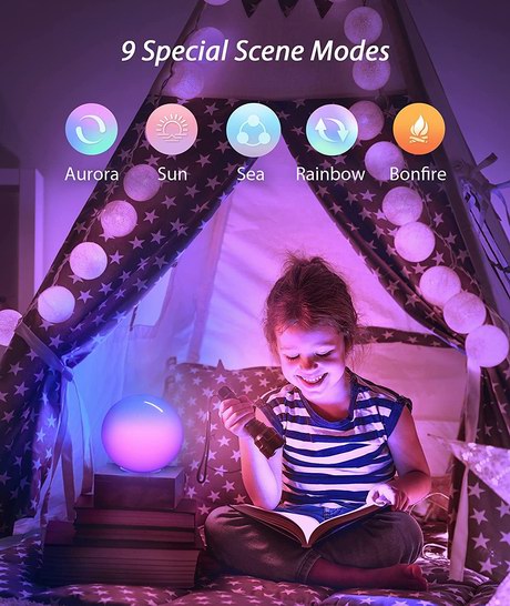 Dreamegg 智能RGB变色 语音控制 LED台灯/床头灯/氛围灯 24.69加元限量特卖并包邮！