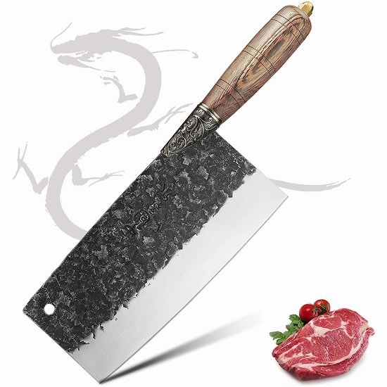  历史新低！BLADESMITH 刀匠 龙泉网红菜刀 古法锻打锤纹 中式厨刀4.1折 26.99加元包邮！