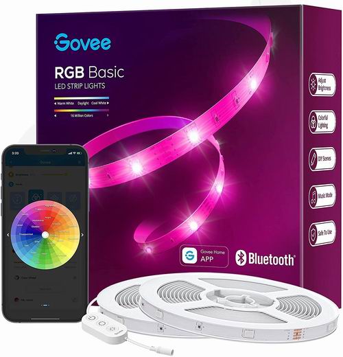  历史最低价！Govee RGB 65.6英尺蓝牙LED炫酷背景灯条5折 19.99加元！