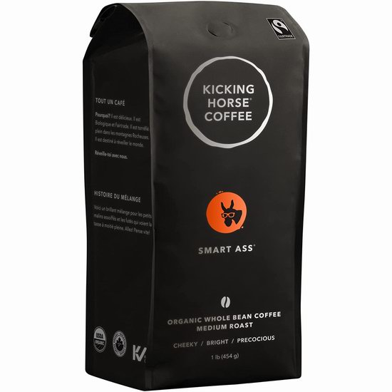 Kicking Horse Coffee 踢马 烘焙 有机咖啡豆（1磅）5.3折 9.03加元！