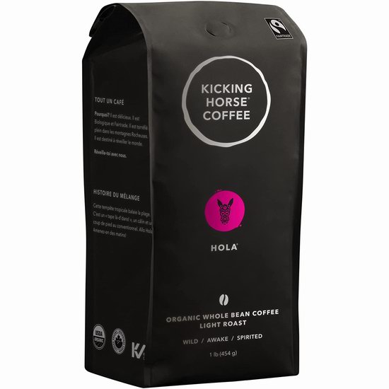  Kicking Horse Coffee 踢马 烘焙 有机咖啡豆（1磅）5.3折 9.03加元！